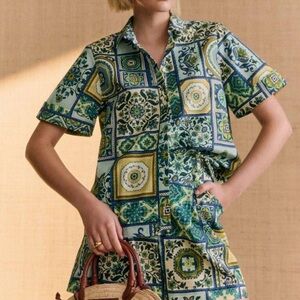 Sezane x Momoni Livia Multicolor Patterned Shirt Size 42 worn 1x